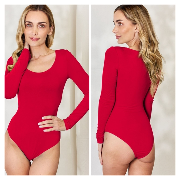 Mocha Round Neck Bodysuit - Picture 10 of 12